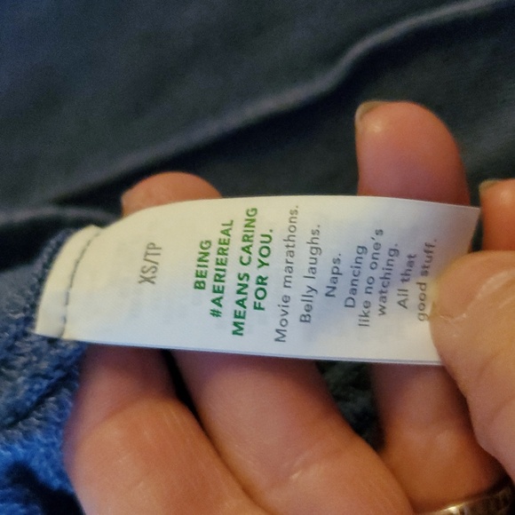 Aerie Spring Street Skater Pants Size XS Side Slit Blue Seam Leg - Picture 8 of 13